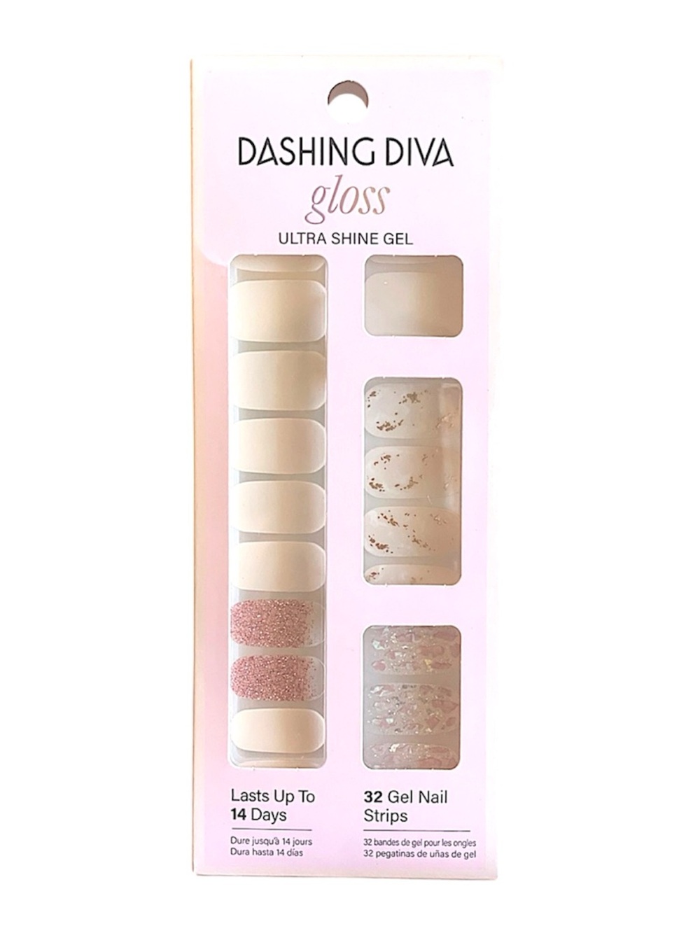 Dashing Diva Ultra Shine Gel Strip Nails —34 count ‘GS144 Crystal Clear’